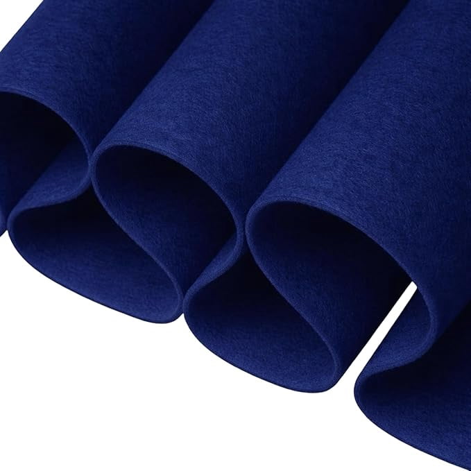 FabricLA Acrylic Felt Fabric | Soft, Non-Stiff Material | 72” Wide, 1.6mm Thick | Felt by The Yard for Crafts, Sewing, Padding & DIY Projects | 50 Yards Bolt (Royal Blue A15)