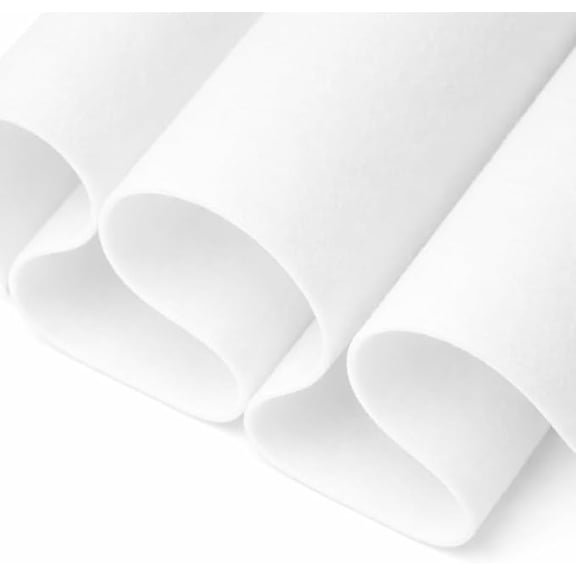 FabricLA Acrylic Felt Fabric | Soft, Non-Stiff Material | 72” Wide, 1.6mm Thick | Felt by The Yard for Crafts, Sewing, Padding & DIY Projects | 50 Yards Bolt (White)