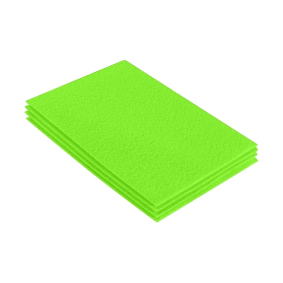 FabricLA Acrylic Felt Fabric Sheets for Crafts | Precut 9" X 12" Inch (20 cm X 30 cm) Felt Squares | Felt Fabric Sheets for DIY Crafts, Hobby, Costume, and Decoration | Neon Green, 4 Pieces