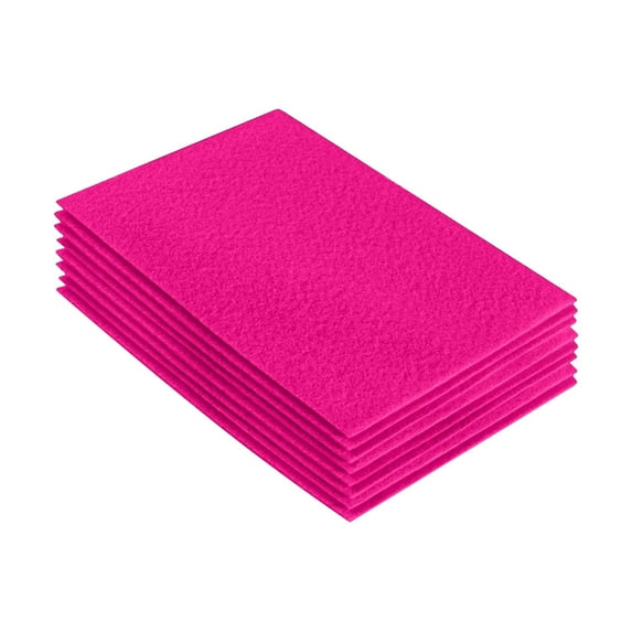 FabricLA Acrylic Felt Fabric Sheets for Crafts | Precut 9" X 12" Inch (20 cm X 30 cm) Felt Squares | Felt Fabric Sheets for DIY Crafts, Hobby, Costume, and Decoration | Neon Pink, 8 Pieces