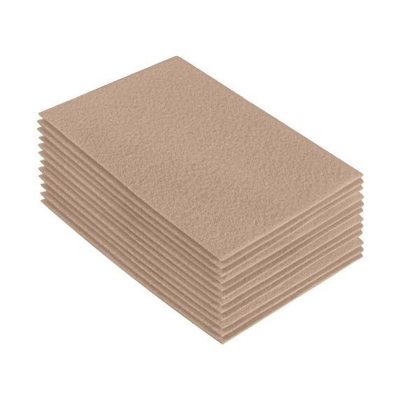 FabricLA Acrylic Felt Fabric Sheets for Crafts | Precut 9" X 12" Inch (20 cm X 30 cm) Felt Squares | Felt Fabric Sheets for DIY Crafts, Hobby, Costume, and Decoration | Sandy A048, 12 Pieces