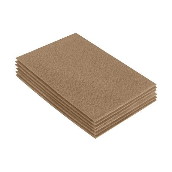 FabricLA Acrylic Felt Fabric Sheets for Crafts | Precut 9" X 12" Inch (20 cm X 30 cm) Felt Squares | Felt Fabric Sheets for DIY Crafts, Hobby, Costume, and Decoration | Taupe 102, 6 Pieces