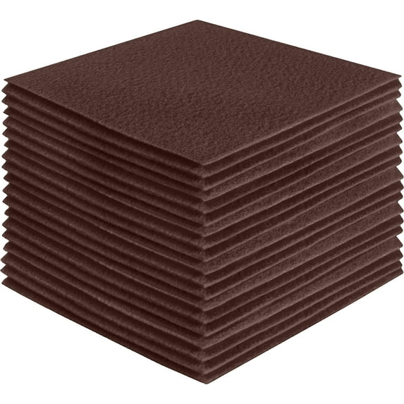 FabricLA Acrylic Felt Sheets For Crafts - Soft Precut 4" X 4" Inches (10cm X 10cm) Felt Squares - Use Felt Fabric Craft Sheets for DIY, Hobby, Costume, And Decoration - Light Brown, 42 Pieces