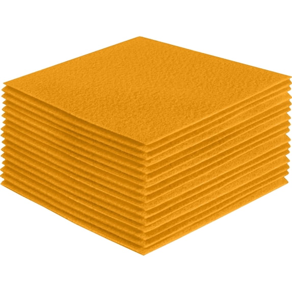 FabricLA Acrylic Felt Sheets for Crafts - Soft Precut 6" X 6" Inches (15cm X 15cm) Felt Squares - Use Felt Fabric Craft Sheets for DIY, Hobby, Costume, and Decoration - Gold, 36 Pieces