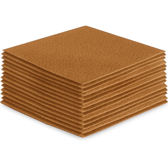 FabricLA Acrylic Felt Sheets for Crafts - Soft Precut 8" X 8" Inches (20cm X 20cm) Felt Squares - Use Felt Fabric Craft Sheets for DIY, Hobby, Costume, and Decoration - Camel, 30 Pieces