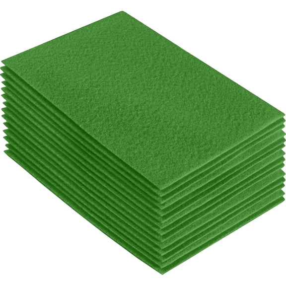 FabricLA Acrylic Felt Sheets For Crafts - Soft Precut 9" X 12" Inches (22.5cm X 30.5cm) Felt Squares - Use Felt Fabric Craft Sheets for DIY, Hobby, Costume, And Decoration - Green, 24 Pieces