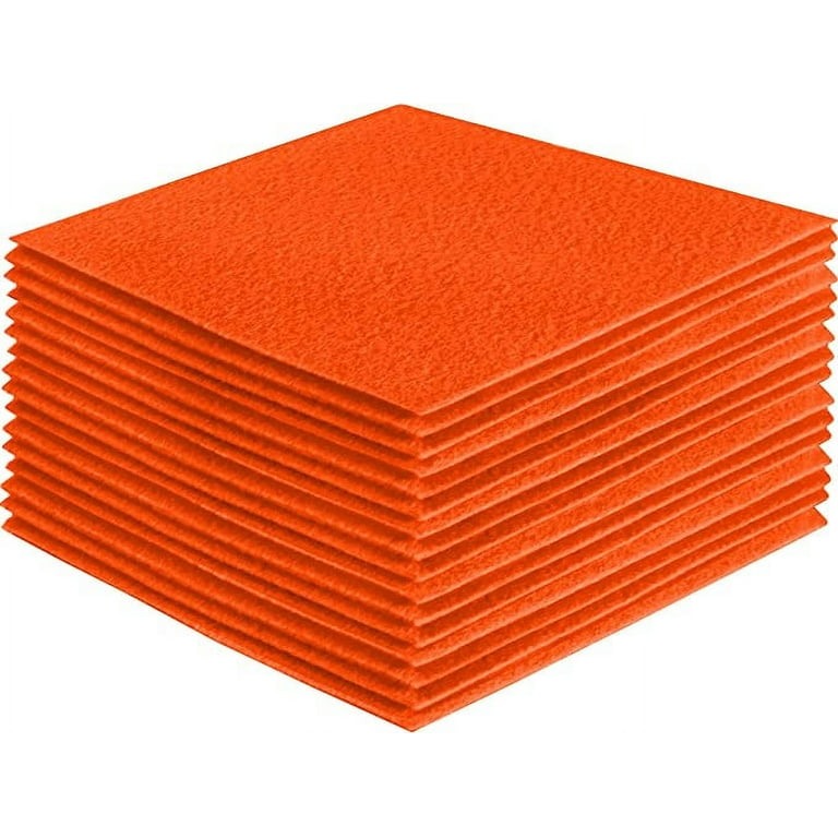 orange Non Woven Felt Fabric Sheets Fiber Thick Kids DIY Craft