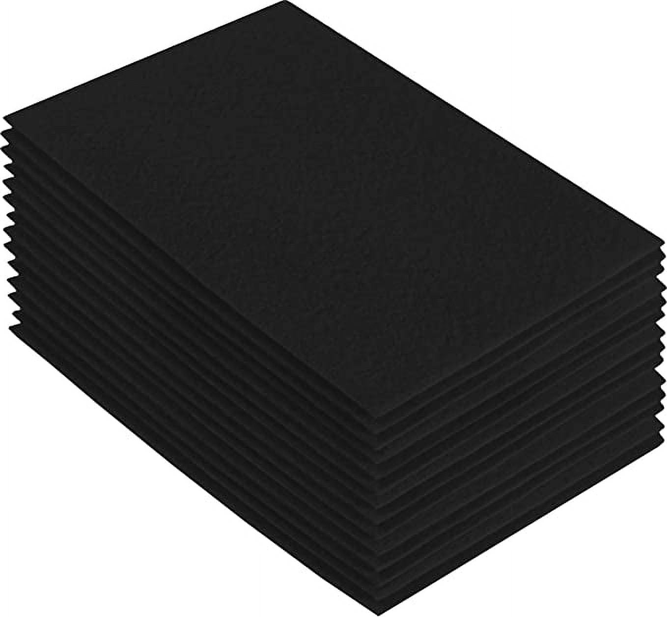 1/3/6X Craft Black Adhesive Soft Back Felt Sheets Fabric Sticky Back Sheets  US