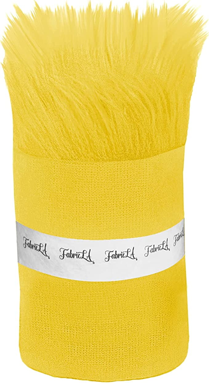 "FabricLA Comfort Shaggy Luxury Soft Faux Fur Fabric Soft Trim Size