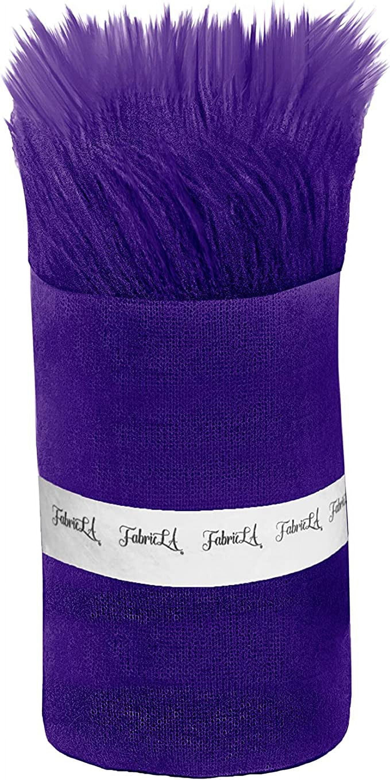 Faux Fur Fabric - Purple / Brown Multi-Color Decoration Soft Furry Fab
