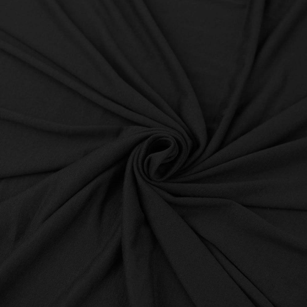 FabricLA Cotton Spandex Jersey Fabric - 10 oz, 4-Way Stretch, 60" Inch Wide by The Yard – Skirts, Tops, T-Shirts - Black, 40 Continuous Yards