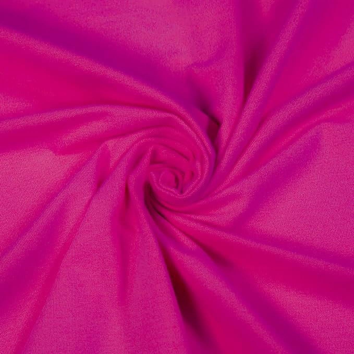 FabricLA Cotton Spandex Jersey Fabric - 10 oz, 4-Way Stretch, 60" Inch Wide by The Yard – Skirts, Tops, T-Shirts - DK Fuchsia - 3 Continuous Yards