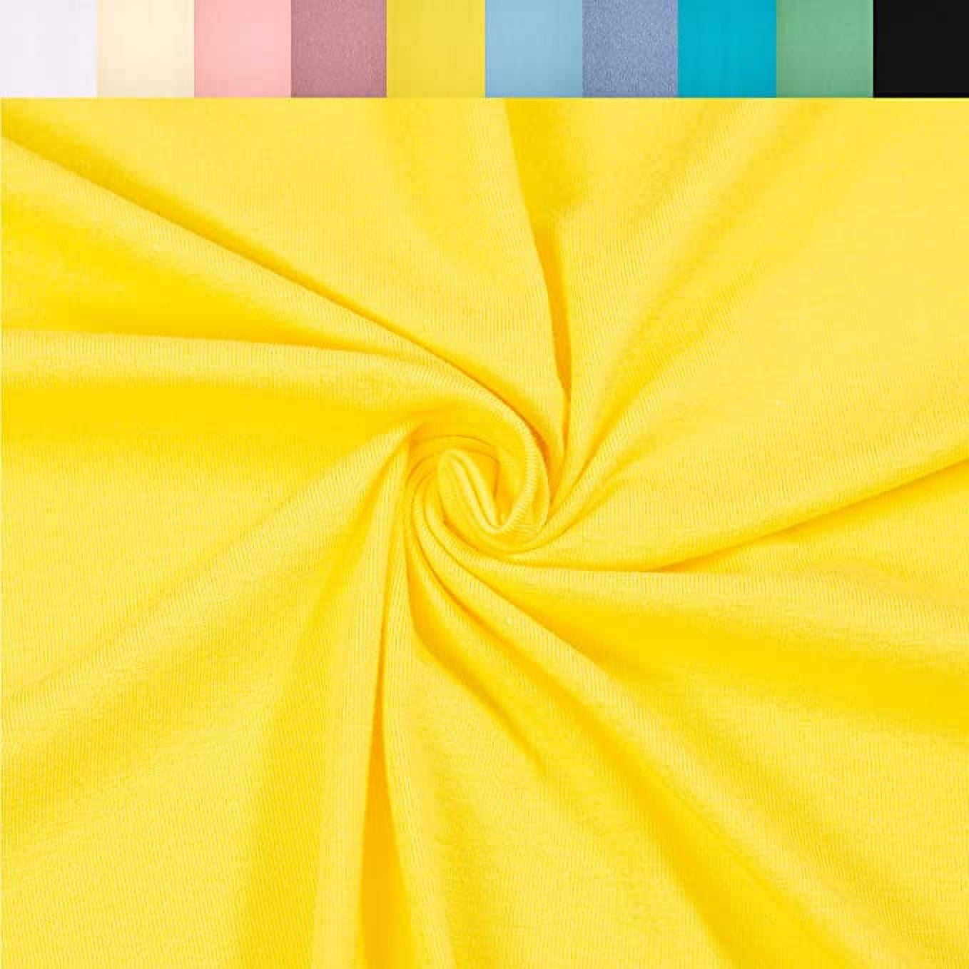 FabricLA Cotton Spandex Jersey Fabric - 10 oz, 4-Way Stretch, 60 Inch Wide  by The Yard – Skirts, Tops, T-Shirts - Cream, 1 Yard