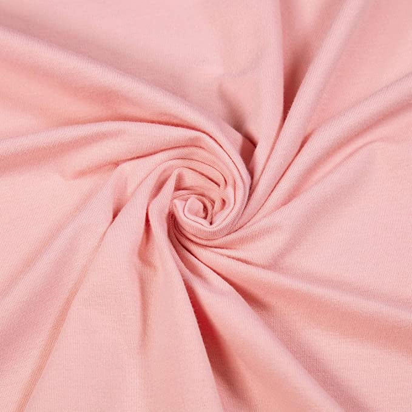 FabricLA Cotton Spandex Jersey Fabric 10 oz, 4Way Stretch, 60" Inch