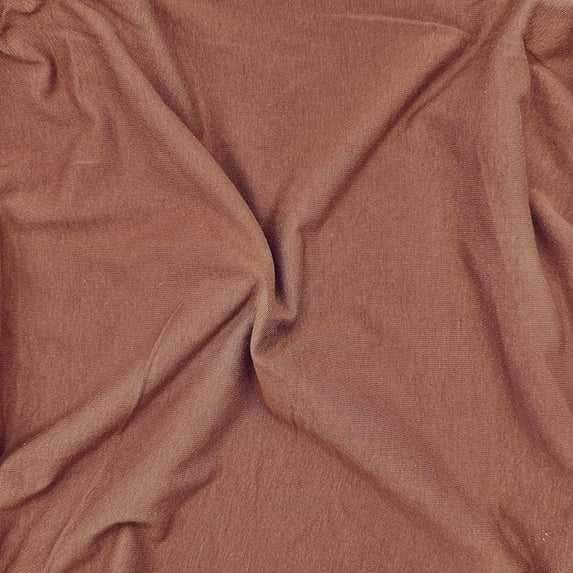 FabricLA Cotton Spandex Jersey Fabric by The Yard - 10 oz 4-Way Stretch Spandex & Cotton Fabric, 60" Wide – Perfect for Skirts, Tops, T-Shirts | MOCHA BROWN | Sold in 4 Yard