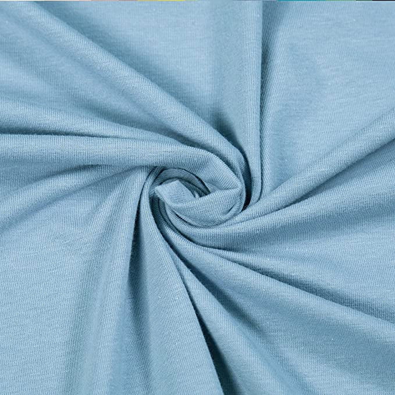 Cotton Jersey Lycra Spandex Knit Stretch Fabric 58/60 Wide (5 Yards,  Heather Grey Light) : : Home