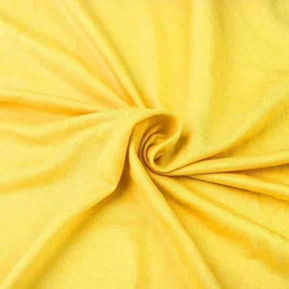 FabricLA Cotton Spandex Jersey Knit Fabric by The Yard 12OZ - 58/60" Inches (150 CM) Wide - Ultra Soft Cotton Spandex Blend - Golden Yellow, 1 Yard