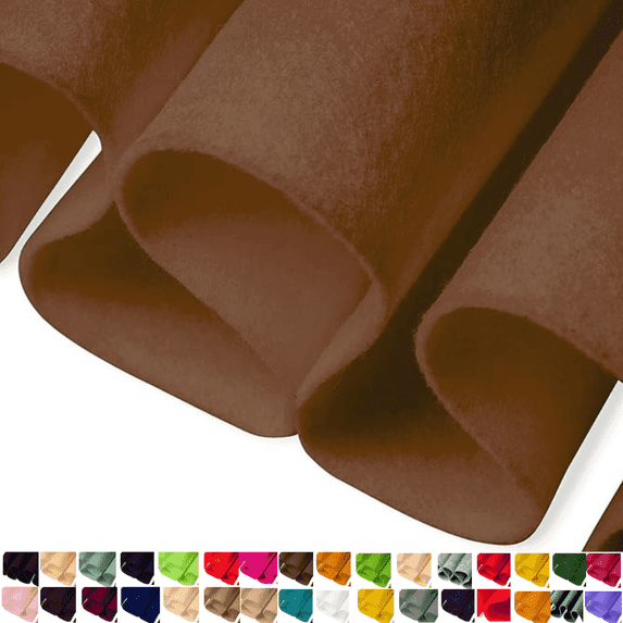 FabricLA Craft Felt Fabric - 18" X 18" Inch Wide & 1.6mm Thick Felt Fabric by The Yard - Camel - Use This Soft Felt Roll for Crafts - Felt Material Pack