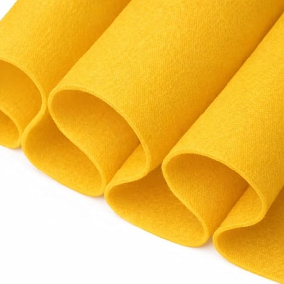 FabricLA Craft Felt Fabric - 18" X 18" Inch Wide & 1.6mm Thick Felt Fabric by The Yard - Golden Yellow A43 - Use This Soft Felt Roll for Crafts - Felt Material Pack