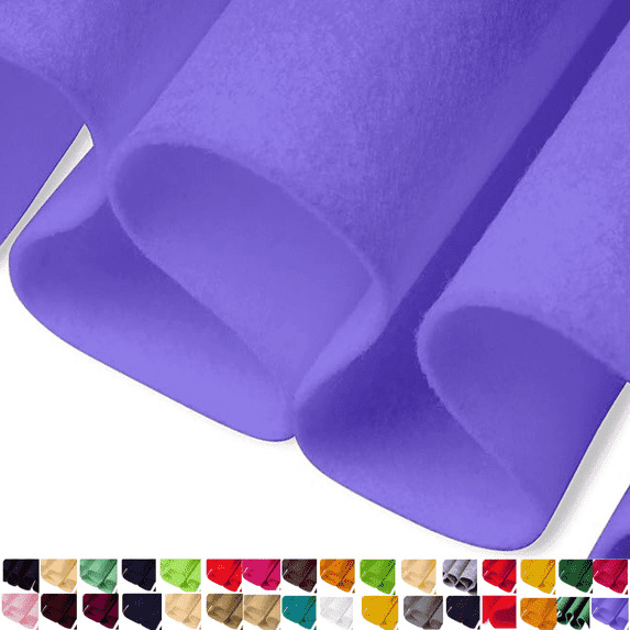 FabricLA Craft Felt Fabric - 18" X 18" Inch Wide & 1.6mm Thick Felt Fabric by The Yard - Lavender A039 - Use This Soft Felt Roll for Crafts - Felt Material Pack