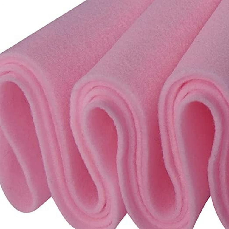 FabricLA Craft Felt Fabric - 18 X 18 Inch Wide & 1.6mm Thick Felt Fabric  by The Yard - Baby Pink - Use This Soft Felt Roll for Crafts - Felt  Material Pack 