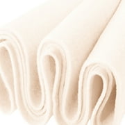 FabricLA Craft Felt Fabric - 18" X 18" Inch Wide & 1.6mm Thick Felt Fabric by The Yard - Ivory - Use This Soft Felt Roll for Crafts - Felt Material Pack