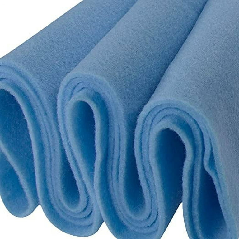 FabricLA Craft Felt Fabric - 36 x 36 inch Wide & 1.6mm Thick Felt Fabric - Use This Soft Felt for Crafts - Felt Material Pack - Baby Blue