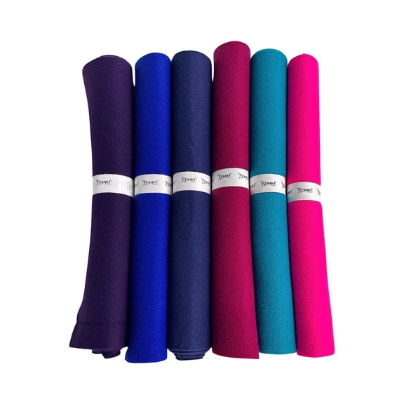 FabricLA Craft Felt Rolls 6 Pieces - 12" X 18" Inches Assorted Color Non-Woven Soft Felt Material - Acrylic Felt Roll for DIY Craftwork, Sewing and Patchwork - Color Visions