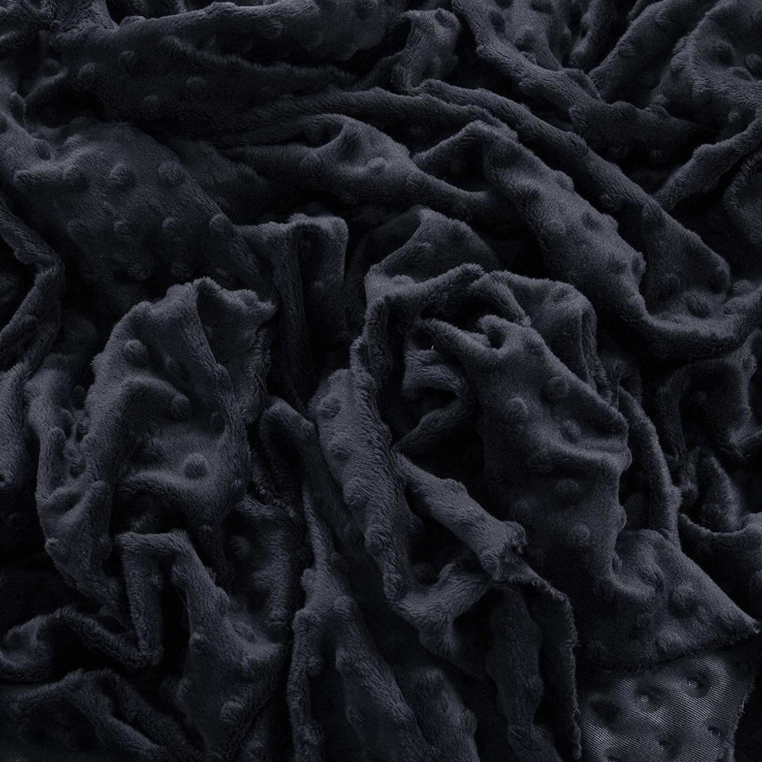 FabricLA Plain Navy Minky Fabric - Soft and Minky Fabric - 58/60