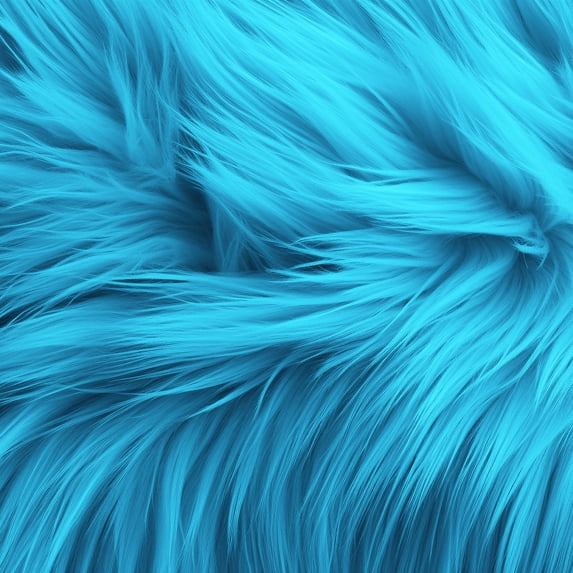 FabricLA Faux Fur Fabric - 16 Packs Square Fur Material Fabric - 6” X 6” Inches - Shaggy Fur Patches Fabric Cuts Chair Cover Seat Cushion for DIY Craft - Turquoise