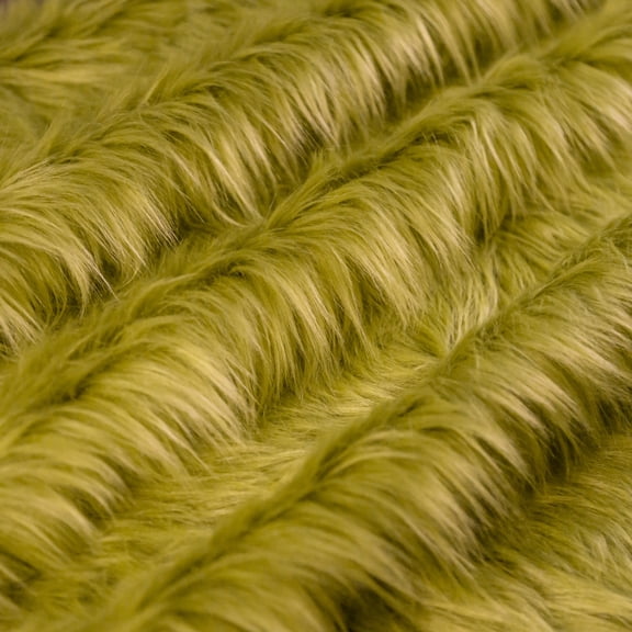 FabricLA Faux Fur Fabric - 4 Packs Square Fur Material Fabric -c” Inches - Shaggy Fur Patches Fabric Cuts Chair Cover Seat Cushion for DIY Craft - Apple Green