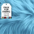 thumbnail image 1 of FabricLA Faux Fur Fabric Fluffy Fuzzy Fake Fur | Faux Fur Fabric by The Yard, Baby Blue, 1 Yard, 1 of 8