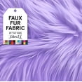 thumbnail image 1 of FabricLA Faux Fur Fabric Fluffy Fuzzy Fake Fur | Faux Fur Fabric by The Yard, Lavender, 1 Yard, 1 of 7