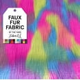 thumbnail image 1 of FabricLA Faux Fur Fabric Fluffy Fuzzy Fake Fur | Faux Fur Fabric by The Yard, Pastel Patch, 2 Yard, 1 of 7