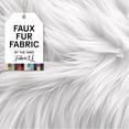 thumbnail image 1 of FabricLA Faux Fur Fabric Fluffy Fuzzy Fake Fur | Faux Fur Fabric by The Yard, White, 3 Yard, 1 of 8