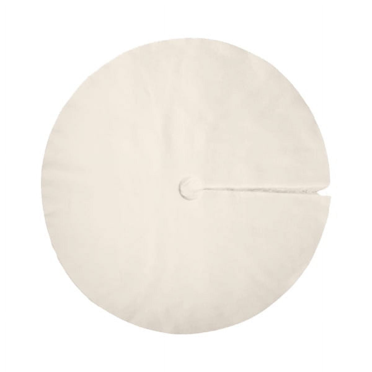 FabricLA Faux Fur Tree Skirt Off White Fluffy Tree Skirt 60 inches