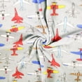 thumbnail image 1 of FabricLA Fleece Fabric by The Yard | 2 Yards 72"X60" Inch Wide | Soft Anti-Pill Polar Fleece | Blanket, Throw, Poncho, Pillow Cover, PJ Pants, Booties, Eye Mask - Airplanes, 1 of 8