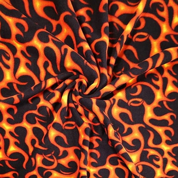 FabricLA Fleece Fabric by The Yard | 2 Yards 72"X60" Inch Wide | Soft Anti-Pill Polar Fleece | Blanket, Throw, Poncho, Pillow Cover, PJ Pants, Booties, Eye Mask - Firefighter