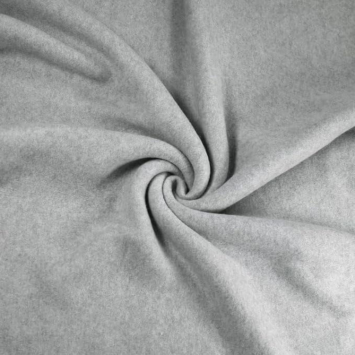 "FabricLA Soft Anti-Pill Polar Fleece Fabric by the Yard, 72"" x 60"" Wide, Heather Gray"