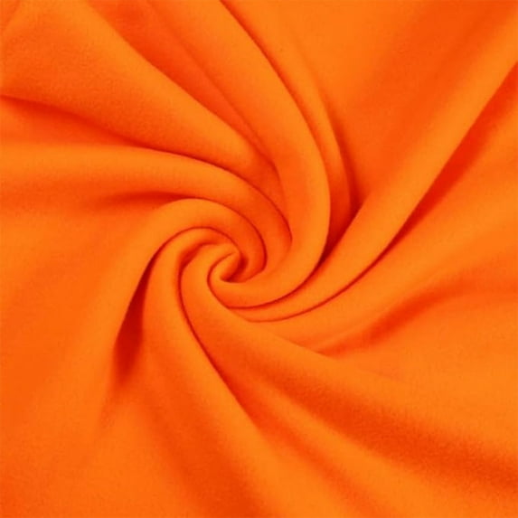 FabricLA Fleece Fabric by The Yard | Half Yard 18” X 60" Inch Wide | Soft Anti-Pill Polar Fleece Fabric | Fleece Material Blanket, Throw, Poncho, Pillow Cover, Booties - Solid - Orange by The Yard