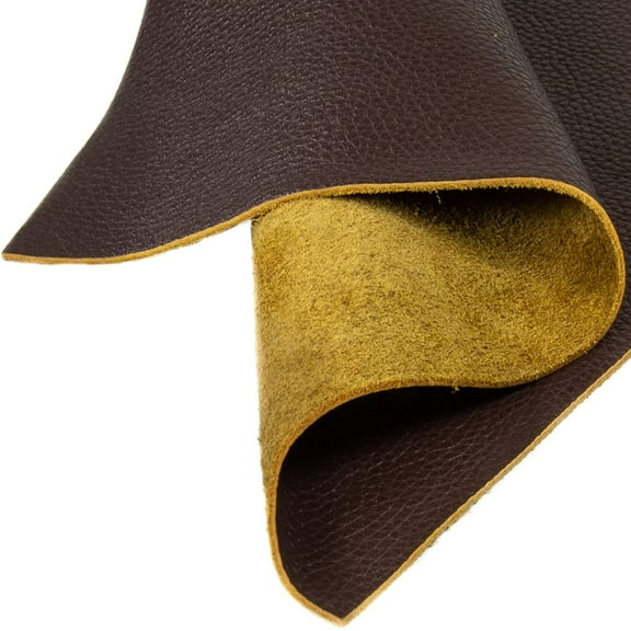 FabricLA Genuine Leather Tooling and Crafting Sheets | Heavy Duty Full Grain Cowhide (2mm) 6X6 - Flotter Brown