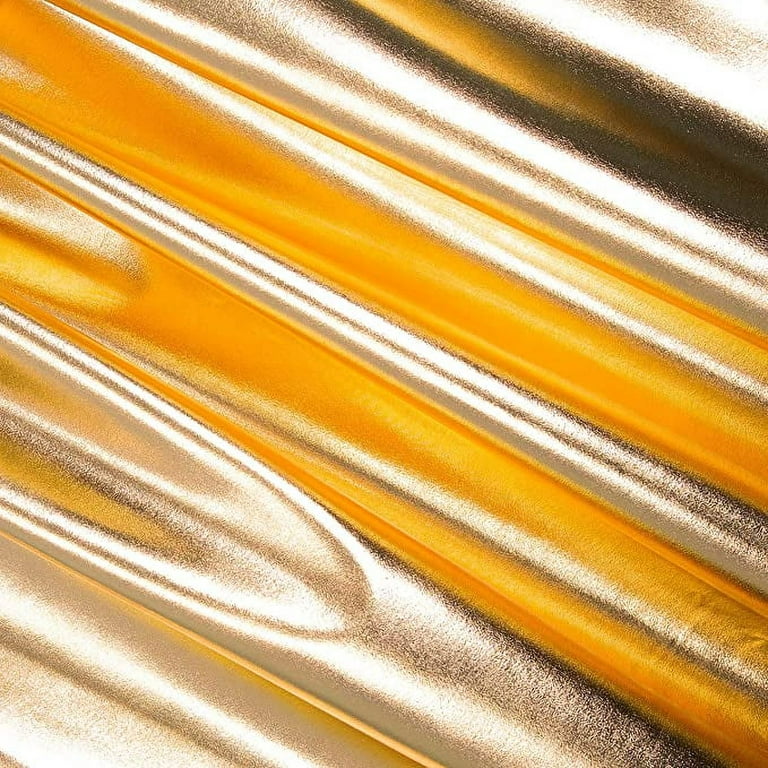 Spandex METALLIC Gold Fabric / 60 Wide / Sold by the Yard