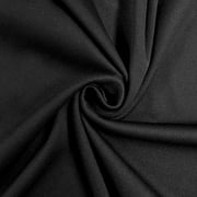 FabricLA Polyester Interlock Knit Fabric - Mechanical Stretchy Fabric - 70 Denier Polyester Knit Fabric - 58/60" (150 CM) - Polyester Fabric By The Yard - Black Polyester Fabric, 10 Continuous Yards