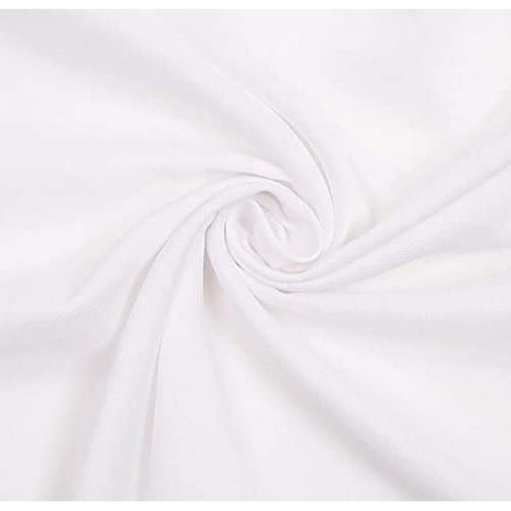 FabricLA Rayon Challis Fabric | 58" Width | White |5 Yard
