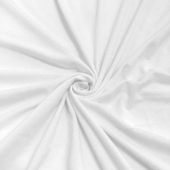 FabricLA | Rayon Jersey Spandex | 4 Way Stretch | Knit Fabric | 60" Wide | 240gsm Medium to Heavy Weight White PFP by The Yard