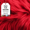 thumbnail image 1 of FabricLA Shaggy Faux Fur Fabric - 15" X 15" Inches Pre-Cut - Use Fake Fur Fabric for DIY, Craft Fur Decoration, Fashion Accessory, Hobby - Red, 1 of 10