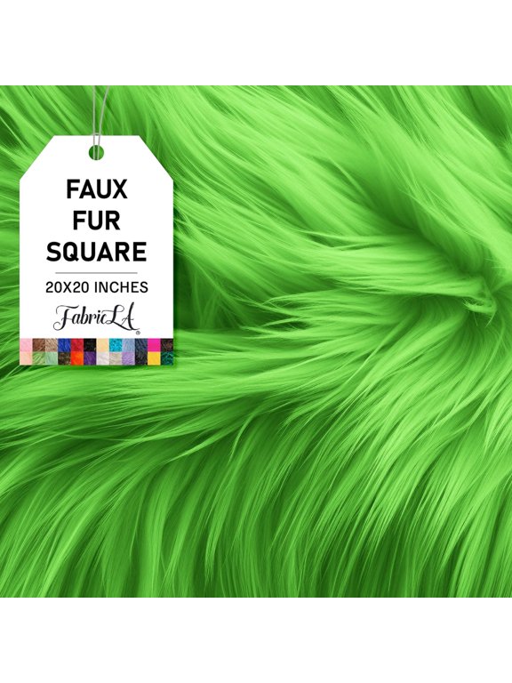Shaggy Faux Fur Fabric - 20" X 20" Inches Pre Cut - Use Fake Fur Fabric for DIY Craft, Fashion Accessory, Home Decoration, Hobby