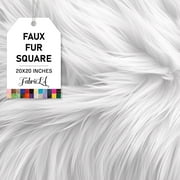 FabricLA Shaggy Faux Fur Fabric - 20 X 20 Inches Pre Cut - Use Fake Fur Fabric for DIY Craft, Fashion Accessory, Home Decoration, Hobby