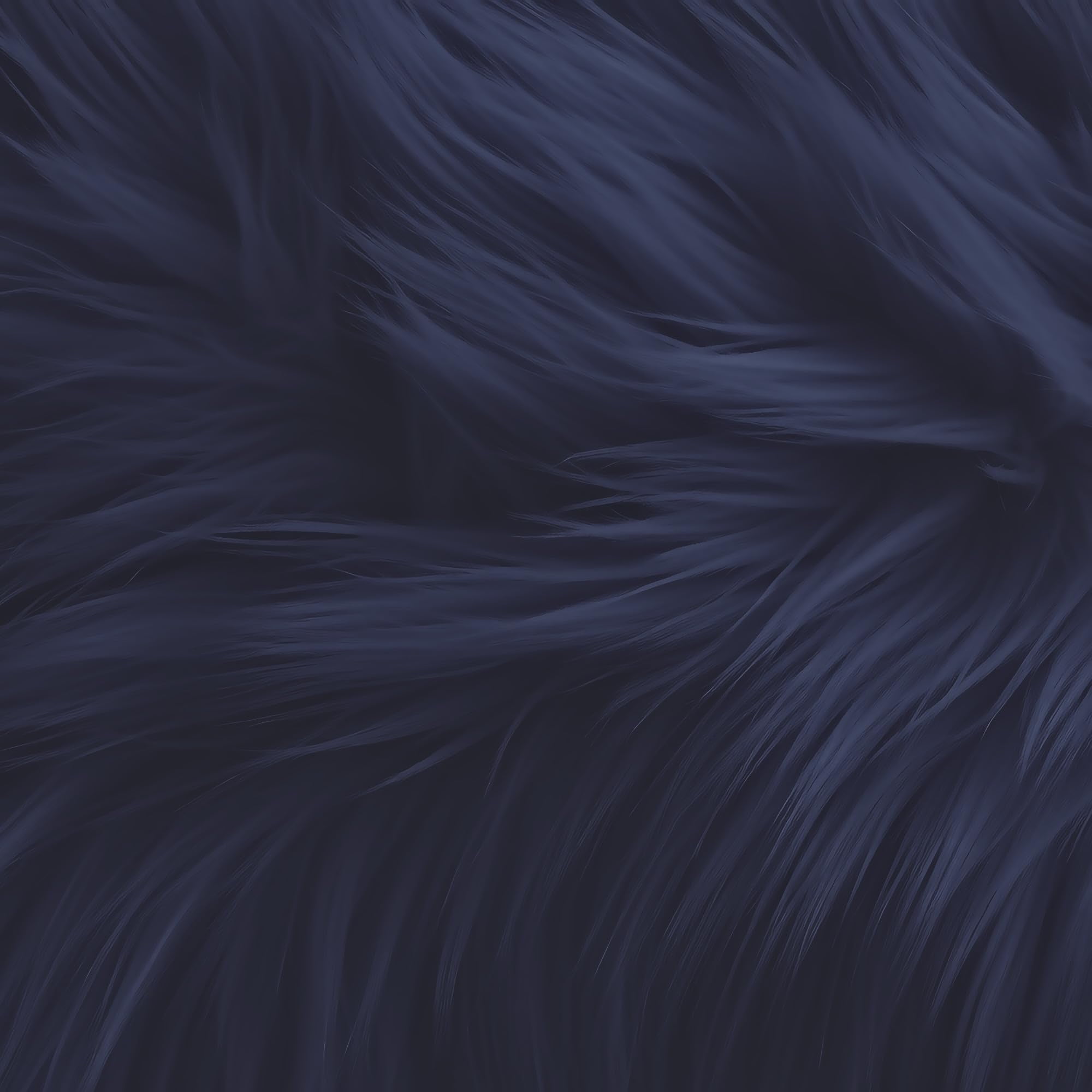 FabricLA Shaggy Faux Fur Fabric - 30" X 36" Inches Pre-Cut - Use Fake Fur Fabric for DIY, Craft Fur Decoration, Fashion Accessory, Hobby - Dark Navy Blue Fur Fabric