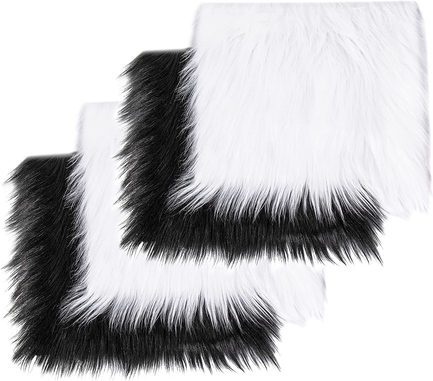  Luxury Shag Faux Fur Fabric (Black) : Clothing, Shoes & Jewelry